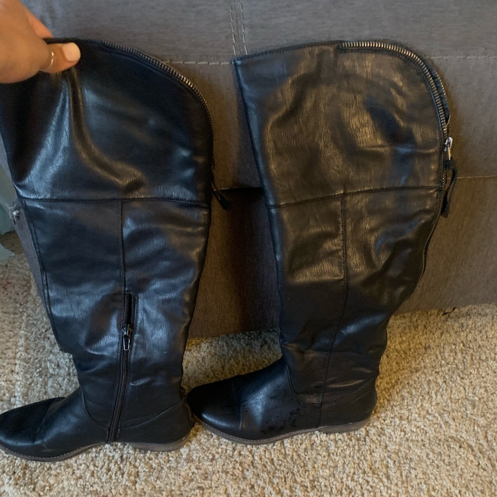 Black tall boots